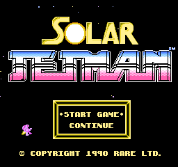 Solar Jetman - Hunt for the Golden Warpship (Europe) Title Screen